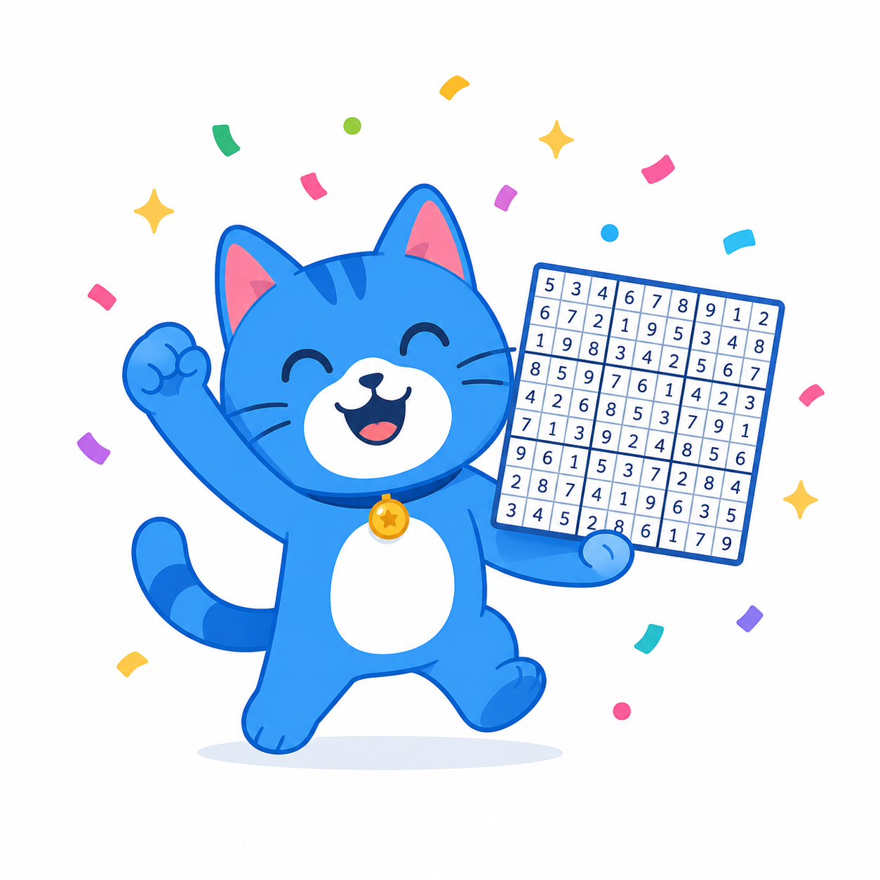 SudokuCat victory celebration